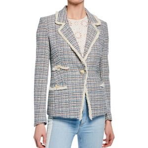VERONICA BEARD Aba Tweed Single-Button Jacket Size 8